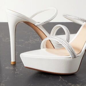 NEW Gianvito Rossi Montecarlo Crystal Sandals – EU 36.5 / US 6.5 white platform